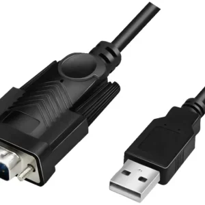 LogiLink Seriell Adapter [1x USB 2.0 Stecker - 1x D-SUB-Stecker 9pol.] 1.5m Schwarz