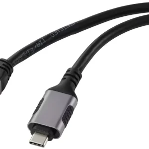 Renkforce USB, Netzwerk Adapterkabel [1x USB-C® Stecker - 1x RJ45-Stecker] 5.00m Aluminium-Stecker voelkner