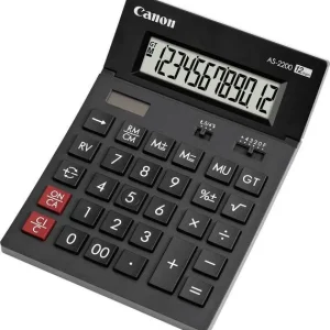 Canon AS-2200 Tischrechner Dunkelgrau Display (Stellen): 12 solarbetrieben, batteriebetrieben (B x H x T) 140 x 34 x 19