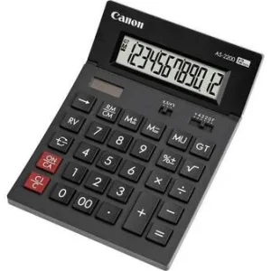 Canon AS-2200 Tischrechner Dunkelgrau Display (Stellen): 12solarbetrieben, batteriebetrieben (B x H x T) 140 x 34 x 198mm