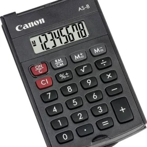 Canon AS-8 Taschenrechner Dunkelgrau Display (Stellen): 8 batteriebetrieben (B x H x T) 60 x 11.4 x 97 mm