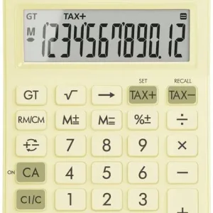 Canon LS-125KB-PYL Taschenrechner Pastell-Gelb Display (Stellen): 12 batteriebetrieben, solarbetrieben (B x H x T) 106