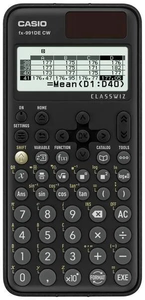 Casio FX-991DE CW Technisch wissenschaftlicher Rechner Schwarz Display (Stellen): 10 batteriebetrieb