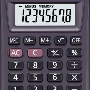 Casio HL-4A Taschenrechner Anthrazit Display (Stellen): 8 batteriebetrieben (B x H x T) 56 x 9 x 87 mm
