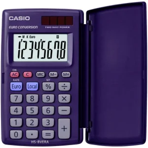 Casio HS-8VERA Taschenrechner Dunkelblau Display (Stellen): 8 solarbetrieben, batteriebetrieben (B x H x T) 62.5 x 10 x