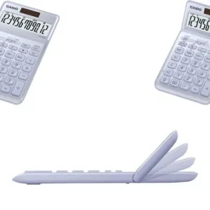 Casio JW-200SC Tischrechner Blau Display (Stellen): 12 solarbetrieben, batteriebetrieben (B x H x T) 109 x 11 x 184 mm