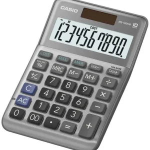 Casio MS-100FM Tischrechner Grau Display (Stellen): 10 batteriebetrieben, solarbetrieben (B x H x T)