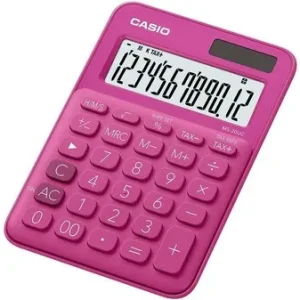 Casio MS-20UC Tischrechner Rot Display (Stellen): 12solarbetrieben, batteriebetrieben (B x H x T) 105 x 23 x 149.5mm