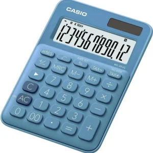 Casio MS-20UC-BU Tischrechner Blau Display (Stellen): 12 solarbetrieben, batteriebetrieben (B x H x T) 105 x 23 x 149.5