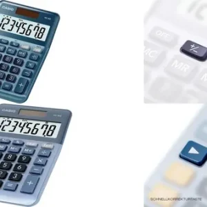Casio MS-80E Tischrechner Blau Display (Stellen): 8solarbetrieben (L x B) 101mm x 149mm
