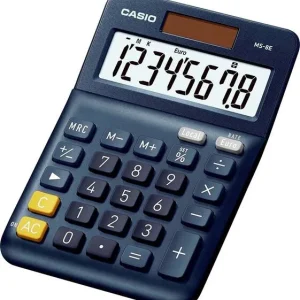 Casio MS-8E Tischrechner Dunkelblau Display (Stellen): 8 solarbetrieben (L x B) 101 mm x 149 mm
