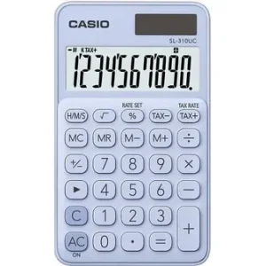 Casio SL-310UC-LB Taschenrechner Hellblau Display (Stellen): 10solarbetrieben, batteriebetrieben (B x H x T) 70 x 8 x 118mm