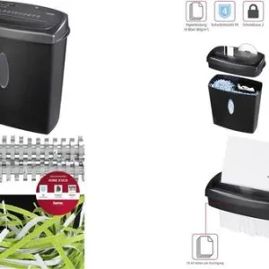 Hama Home X10CD Aktenvernichter Streifenschnitt 4 x 40mm 15l Blattanzahl (max.): 11 Sicherheitsstufe 2 Vernichtet auch CDs...