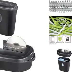 Hama Home X12CD Aktenvernichter Partikelschnitt 4 x 40mm 21l Blattanzahl (max.): 13 Sicherheitsstufe 2 Vernichtet auch CDs...
