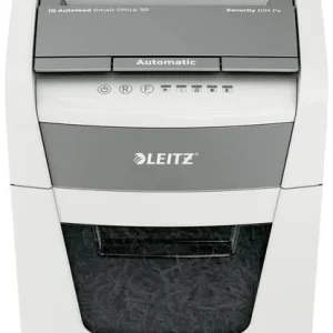 Leitz IQ Autofeed Small Office 50 P4 Aktenvernichter 6 Blatt Partikelschnitt 4 x 28 mm P-4 20 l Vernichtet auch Büroklam