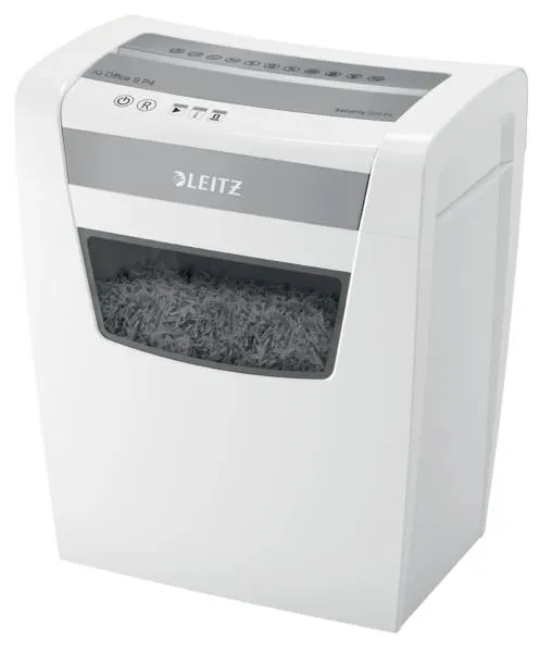 Leitz IQ Office S P4 Aktenvernichter 12 Blatt Partikelschnitt 4 x 28 mm P-4 23 l Vernichtet auch Büroklammern, Heftklamm