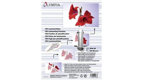 Olympia Laminierfolie DIN A6 glänzend 100St./Pack