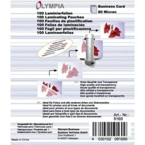 Olympia Laminierfolie Visitenkarten 100St./Pack