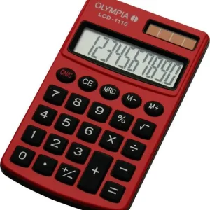 Olympia LCD 1110 Taschenrechner Rot Display (Stellen): 10 solarbetrieben, batteriebetrieben (B x H x T) 70 x 10 x 117 m