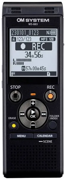 OM System WS-883 Digitales Diktiergerät Aufzeichnungsdauer (max.) 2080 h Schwarz OM System