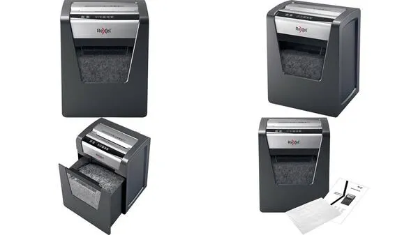 Rexel Momentum X415 Aktenvernichter Partikelschnitt 4 x 40mm 23l Blattanzahl (max.): 15 Sicherheitsstufe 4 Vernichtet auch