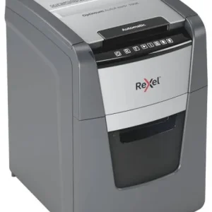 Rexel Optimum AutoFeed+ 100X Aktenvernichter 100 Blatt Partikelschnitt 4 x 28 mm P-4 34 l Vernichtet auch Büroklammern,
