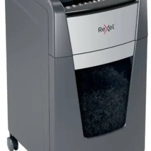 Rexel Optimum AutoFeed+ 300X Aktenvernichter 300 Blatt Partikelschnitt 4 x 25 mm P-4 60 l Vernichtet auch Büroklammern,