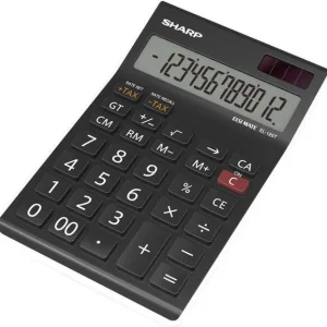 Sharp EL-125T Tischrechner Schwarz Display (Stellen): 12 solarbetrieben, batteriebetrieben (B x H x T) 112 x 13 x 176 m