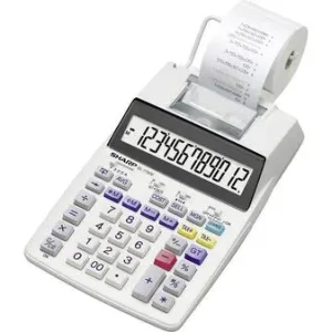 Sharp EL-1750V Druckender Tischrechner Weiß Display (Stellen): 12 batteriebetrieben, netzbetrieben (Optional) (B x H x T) 230