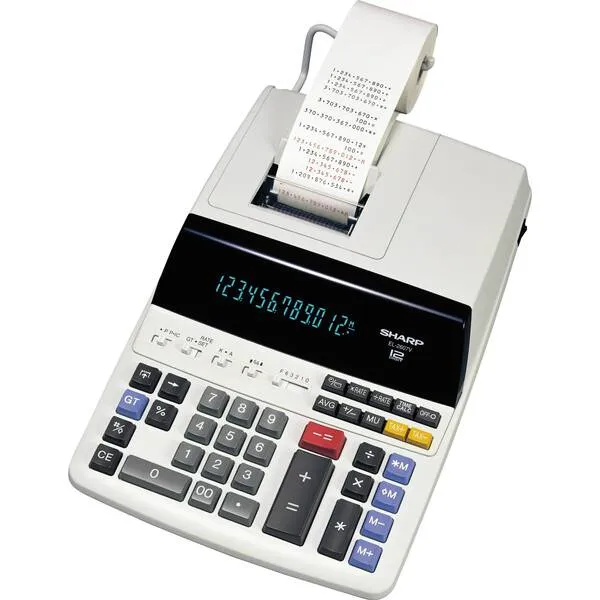 Sharp EL-2607V Druckender Tischrechner Weiß Display (Stellen): 12 netzbetrieben (B x H x T) 222 x 78 x 327 mm