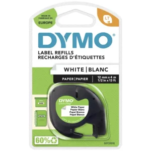 DYMO LT Schriftband Bandfarbe: Weiß Schriftfarbe: Schwarz 12 mm 4 m S0721510
