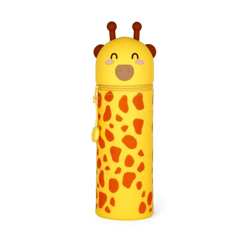"Giraffe" 2--1-Federmäppchen aus Silikon - Kawaii