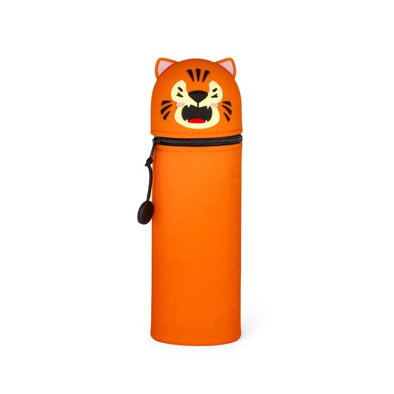 "Tiger" 2--1-Federmäppchen aus Silikon - Kawaii