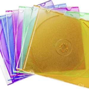 Basetech CD Hülle BT-2267606 1 CD/DVD/Blu-Ray Blau, Grün, Orange, Pink, Purpur Kunststoff 10St. voelkner
