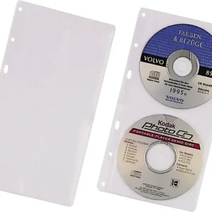 Durable CD/DVD Ordner-Hülle 520319 2 CDs/DVDs/Blu-rays Transparent 5St. voelkner