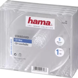 Hama CD Hülle 00044748 1 CD/DVD/Blu-Ray Transparent 5St. voelkner