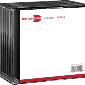 Primeon CD Hülle Slim 2761401 1 CD/DVD/Blu-Ray Schwarz Kunststoff 10St. voelkner