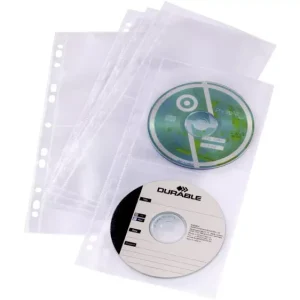 Durable 4fach CD/DVD Ordner-Hülle 4 CDs/DVDs/Blu-rays Polypropylen Transparent 5 St. 528219 voelkner