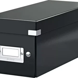 Leitz CD Box 30 CDs Laminierte Hartpappe Schwarz 1 St. (B x H x T) 143 x 136 x 352mm 6041-00-95