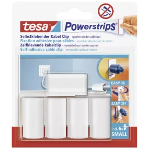 TESA POWERSTRIPS® Kabel-Clips Weiß Inhalt: 5St. voelkner