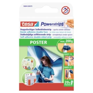 TESA POWERSTRIPS® Poster Doppelseitiger Klebestreifen Weiß Inhalt: 20St. voelkner