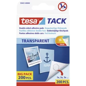 TESA TACK Doppelseitige Klebepads Transparent Inhalt: 200St.
