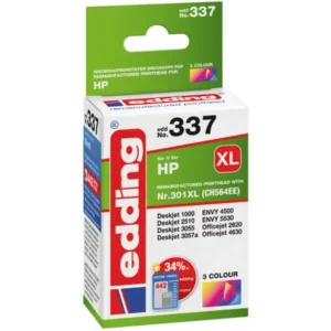 Edding Druckerpatrone ersetzt HP 301XL, CH564EE Kompatibel Cyan, Magenta, Gelb EDD-337 18-337