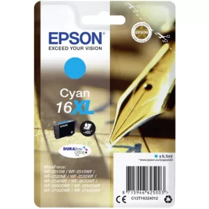 Epson Druckerpatrone T1632, 16XL Original Cyan C13T16324012