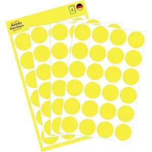 Avery-Zweckform 3007 Markierungspunkte Etiketten Ø 18mm Gelb 96 St. Permanent haftend Papier voelkner