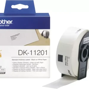 Brother DK-11201 Etiketten Rolle 29 x 90mm Papier Weiß 400 St. Permanent haftend DK11201 Adress-Etiketten voelkner