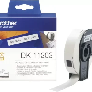 Brother DK-11203 Etiketten Rolle 17 x 87mm Papier Weiß 300 St. Permanent haftend DK11203 Ordnerregister-Etiketten voelkner