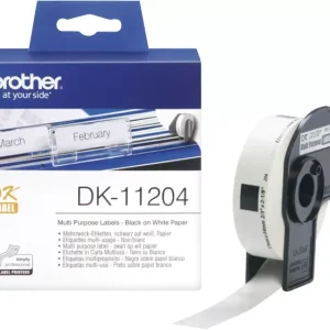 Brother DK-11204 Etiketten Rolle 54 x 17mm Papier Weiß 400 St. Permanent haftend DK11204 Adress-Etiketten voelkner