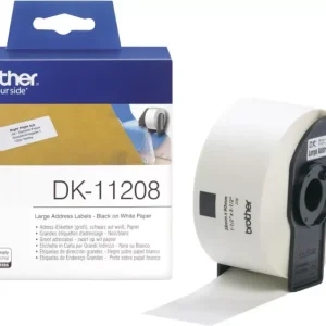 Brother DK-11208 Etiketten Rolle 39 x 90mm Papier Weiß 400 St. Permanent haftend DK11208 Adress-Etiketten voelkner