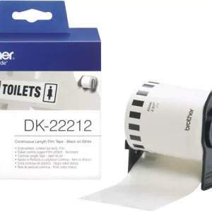 Brother DK-22212 Etiketten Rolle 62 mm x 15.24 m Folie Weiß 1 St. Permanent haftend DK22212 Universal-Etiketten